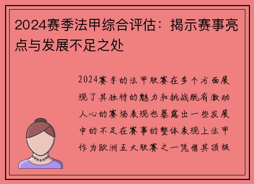 2024赛季法甲综合评估：揭示赛事亮点与发展不足之处
